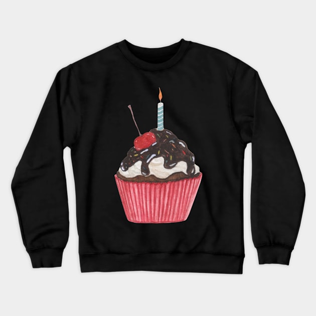 Birthday cupcake Crewneck Sweatshirt by GinaaArts